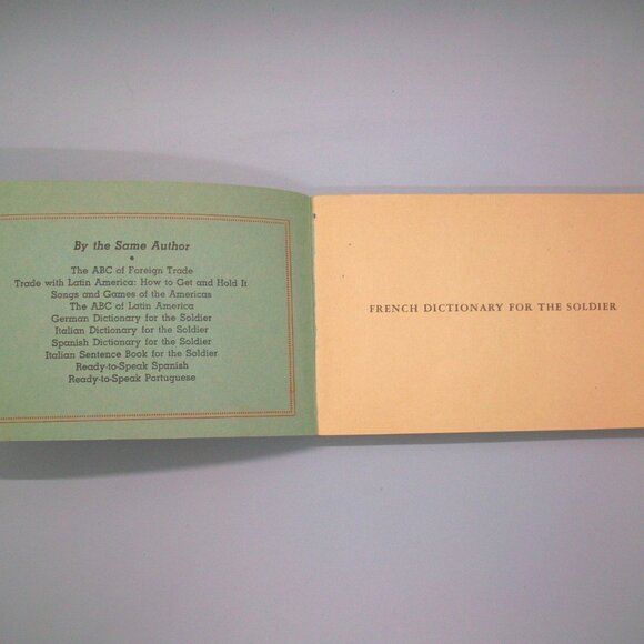 1944 The Infantry Journal French Dictionary For The Soldier Frank Henius - Picture 4 of 4